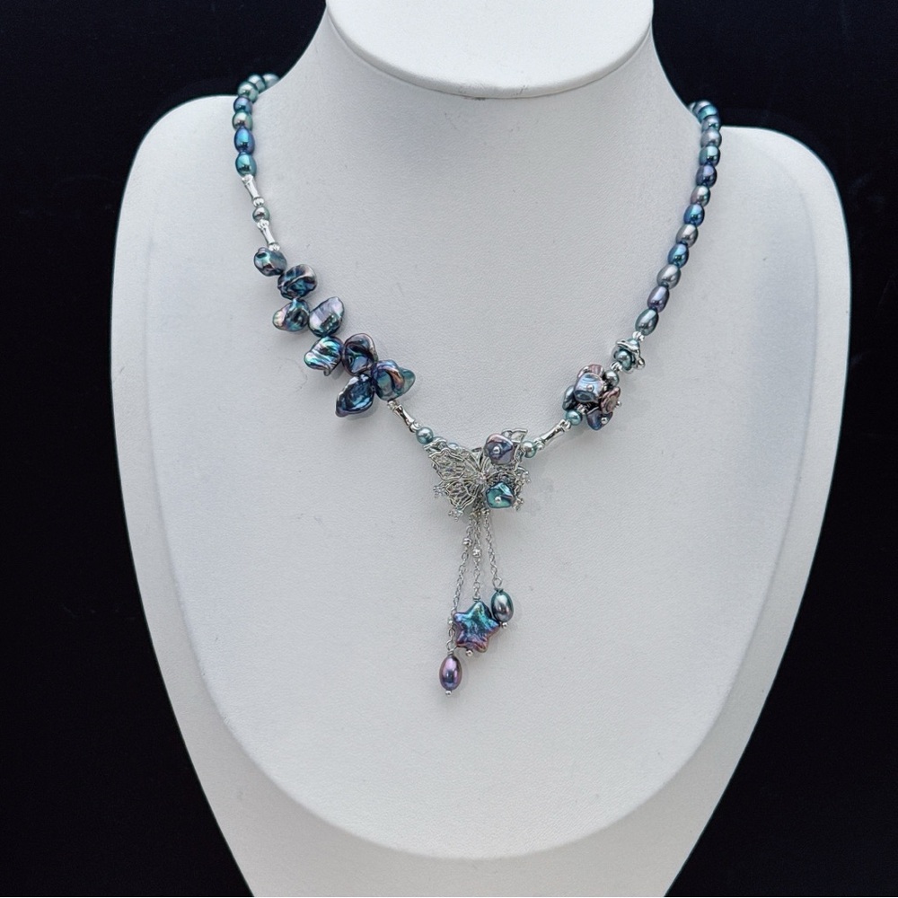 X581 Handmade Freshwater Baroque  Pearl Necklace